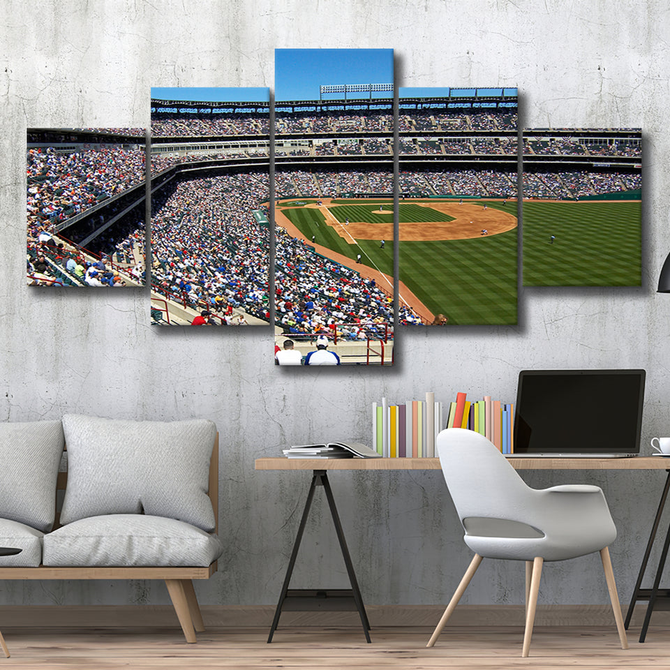 Rangers Ball Park in Arlington, Stadium Canvas, Sport Art, Large Canvas, Multi Panels, Canvas Prints Wall Art Decor