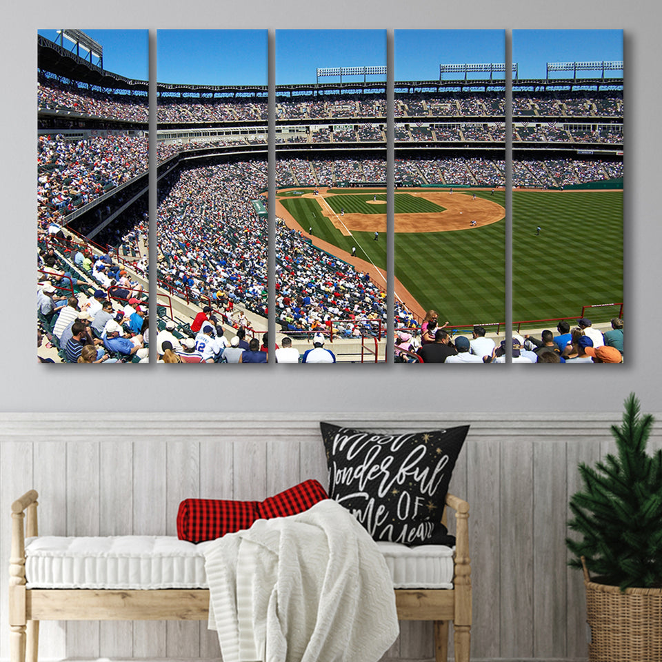 Rangers Ball Park in Arlington, Stadium Canvas, Sport Art, Gift for him, Multi Panels B, Canvas Prints Wall Art Decor