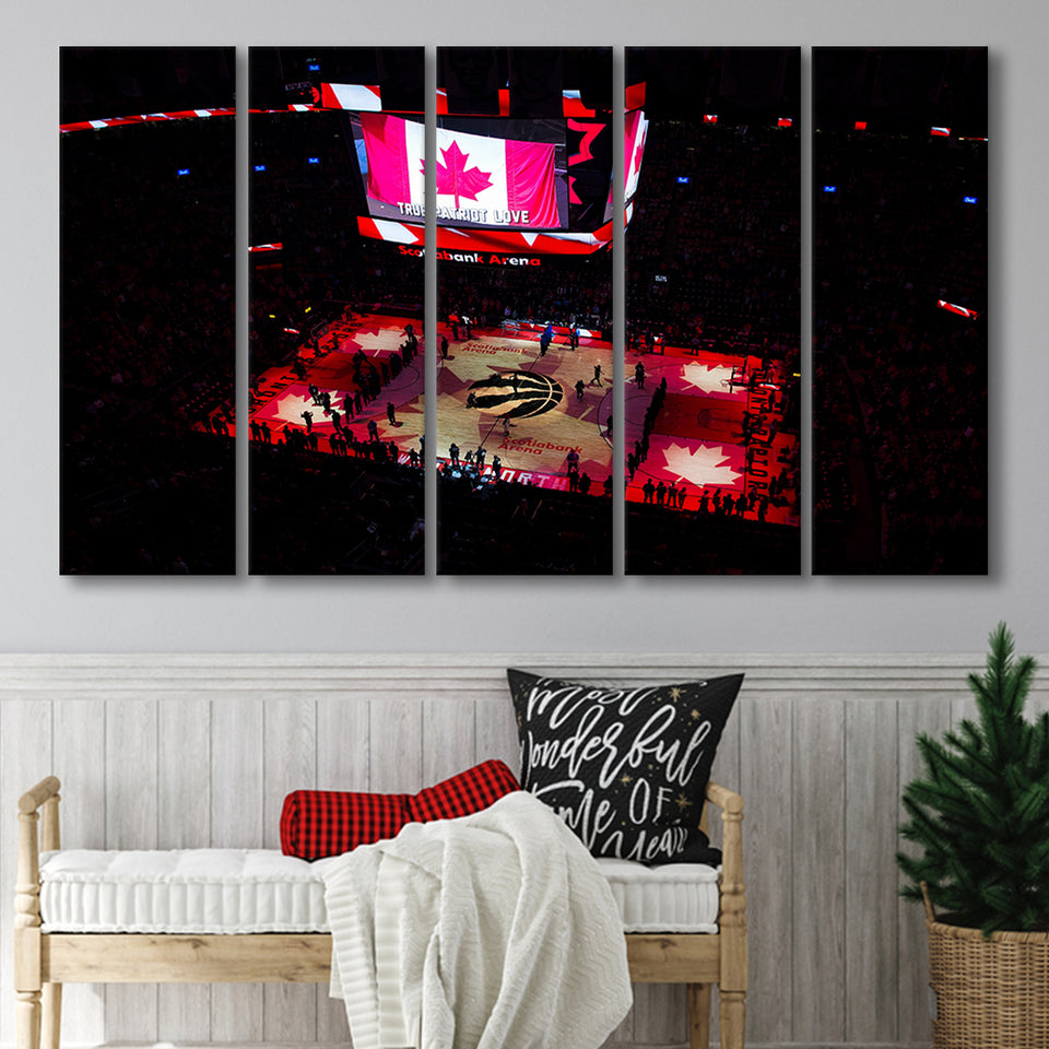 Raptors in Canada, Stadium Canvas, Sport Art, Gift for him, Multi Panels B, Canvas Prints Wall Art Decor