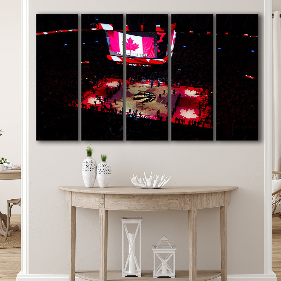 Raptors in Canada, Stadium Canvas, Sport Art, Gift for him, Multi Panels B, Canvas Prints Wall Art Decor