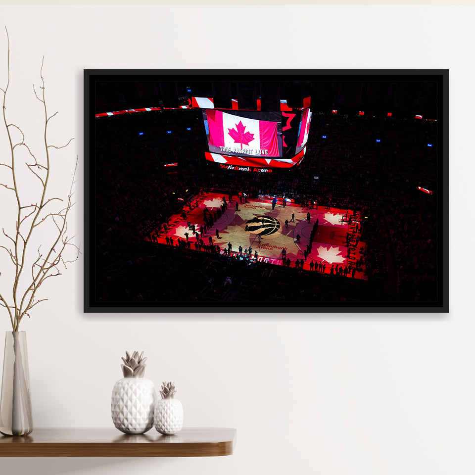 Raptors in Canada, Stadium Canvas, Sport Art, Gift for him, Framed Canvas Prints Wall Art Decor, Framed Picture