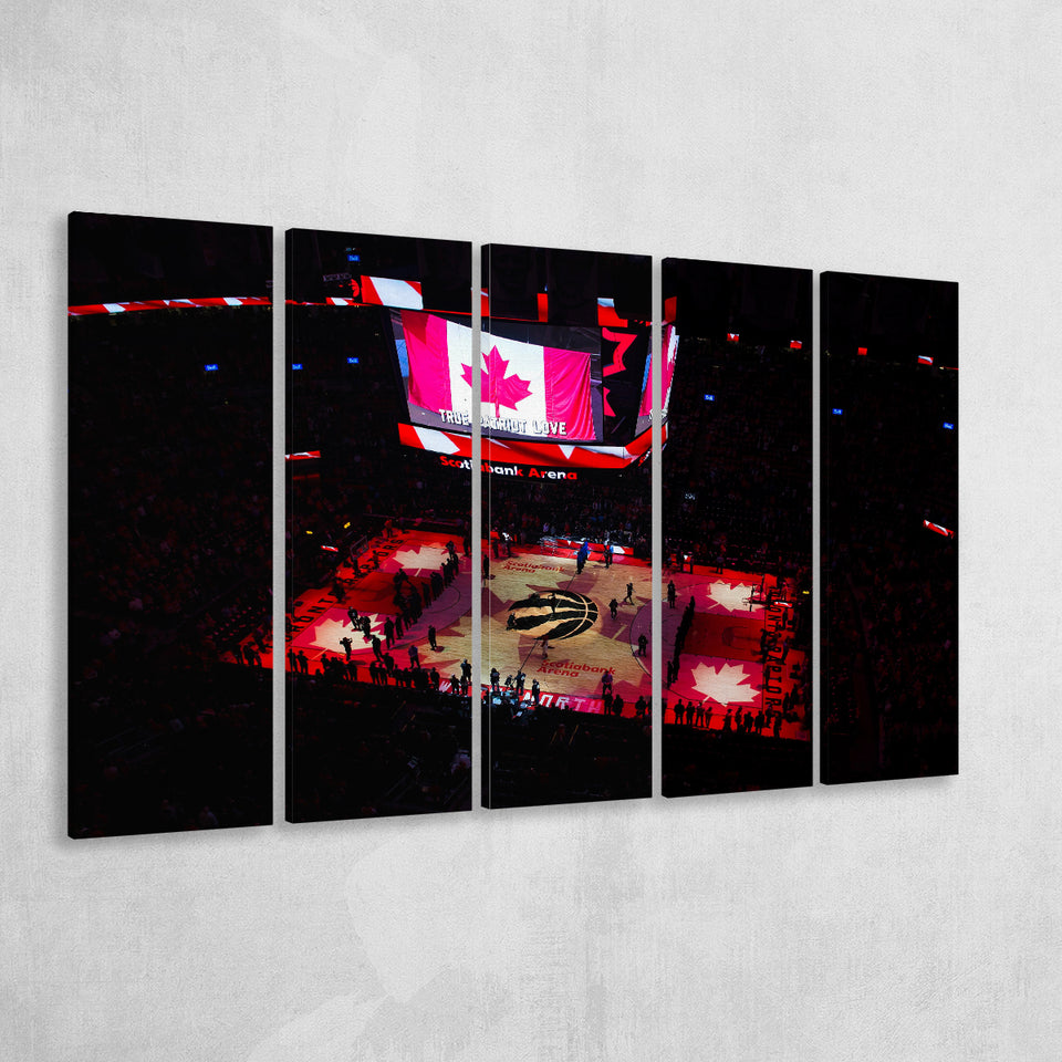 Raptors in Canada, Stadium Canvas, Sport Art, Gift for him, Multi Panels B, Canvas Prints Wall Art Decor