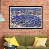 Ravens Stadium MT Bank Stadium Watercolor, Sport Prints Fan Gift, Framed Art Prints Wall Art Decor