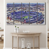 Ravens Stadium MT Bank Stadium Watercolor, 5 Pieces B, Multi Panel Canvas Prints Wall Art Decor