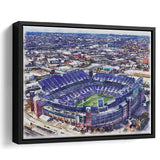 Ravens Stadium MT Bank Stadium Watercolor, Sport Art Prints Fan Gift, Framed Canvas Prints Wall Art Decor