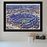 Ravens Stadium MT Bank Stadium Watercolor, Sport Prints Fan Gift, Framed Art Prints Wall Art Decor