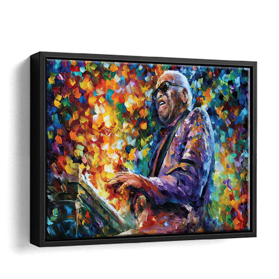 Ray Charles Canvas Wall Art - Canvas Print, Framed Canvas, Painting Canvas