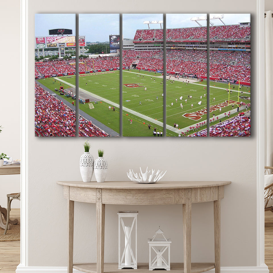 Raymond James Stadium Canvas Prints Tampa Bay Buccaneers Wall,Multi Panels B,Sport Stadium Art Prints, Fan Gift