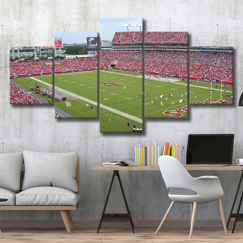 Raymond James Stadium Canvas Prints Tampa Bay Buccaneers Wall,Multi Panels,Sport Stadium Art Prints, Fan Gift