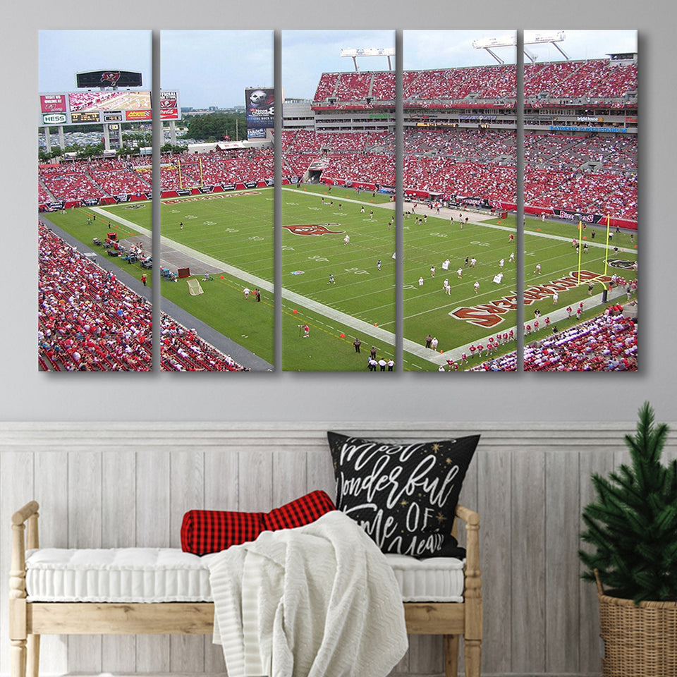 Raymond James Stadium Canvas Prints Tampa Bay Buccaneers Wall,Multi Panels B,Sport Stadium Art Prints, Fan Gift