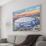 Rays Baseball Stadium Tropicana Field Watercolor, Sport Art Prints Fan Gift, Canvas Prints Wall Art Decor