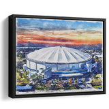 Rays Baseball Stadium Tropicana Field Watercolor, Sport Art Prints Fan Gift, Framed Canvas Prints Wall Art Decor