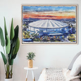 Rays Baseball Stadium Tropicana Field Watercolor, Sport Art Prints Fan Gift, Framed Canvas Prints Wall Art Decor