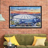 Rays Baseball Stadium Tropicana Field Watercolor, Sport Prints Fan Gift, Framed Art Prints Wall Art Decor