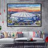 Rays Baseball Stadium Tropicana Field Watercolor, Sport Art Prints Fan Gift, Framed Canvas Prints Wall Art Decor