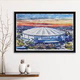 Rays Baseball Stadium Tropicana Field Watercolor, Sport Art Prints Fan Gift, Framed Canvas Prints Wall Art Decor