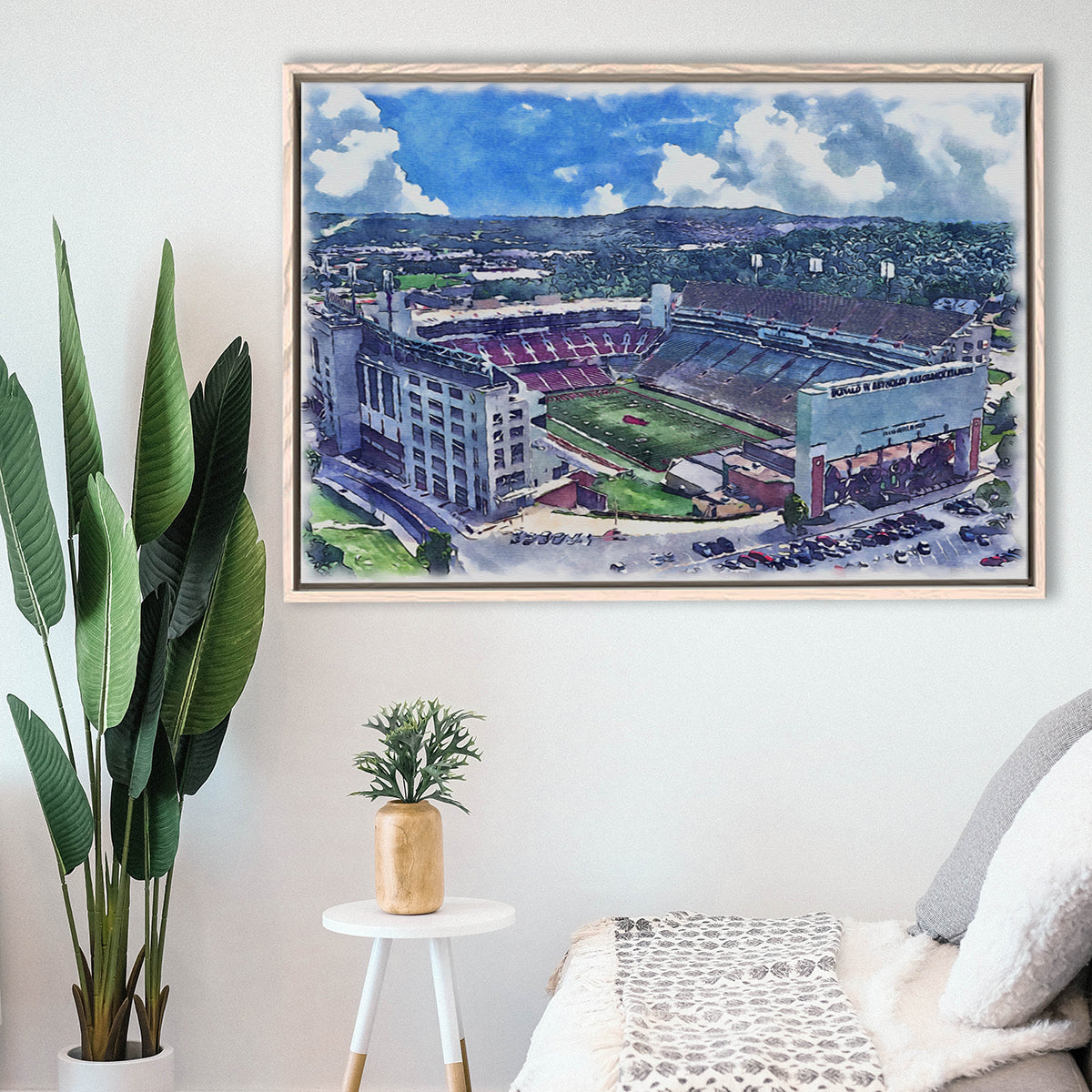 Razorback Stadium Arkansas Stadium Watercolor, Sport Art Prints Fan Gi ...