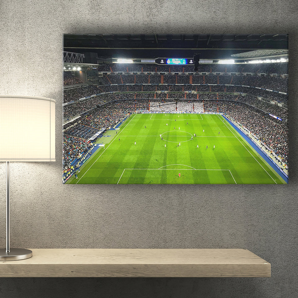 Real Stadium Wall Art Santiago Bernabeu Stadium Canvas Prints Football,Sport Stadium Art Prints, Fan Gift, Wall Decor
