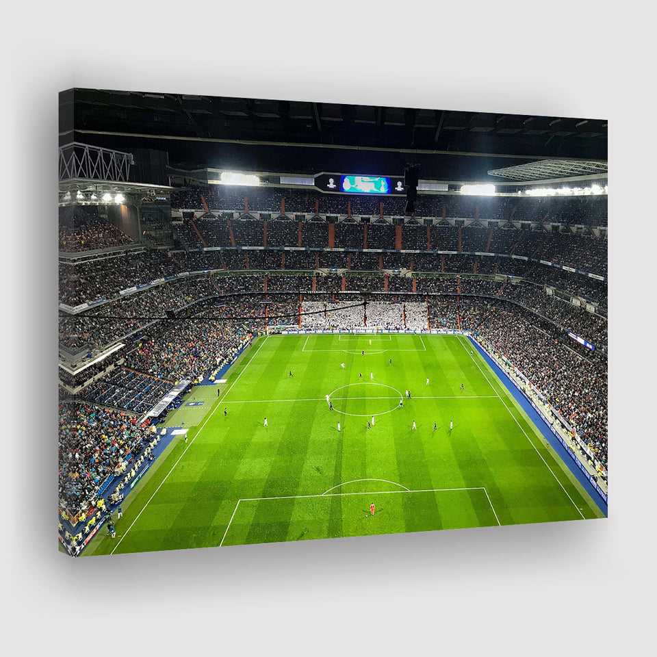 Real Stadium Wall Art Santiago Bernabeu Stadium Canvas Prints Football,Sport Stadium Art Prints, Fan Gift, Wall Decor