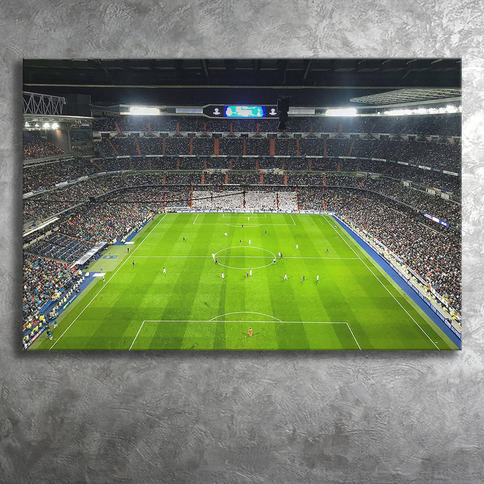 Real Stadium Wall Art Santiago Bernabeu Stadium Canvas Prints Football,Sport Stadium Art Prints, Fan Gift, Wall Decor