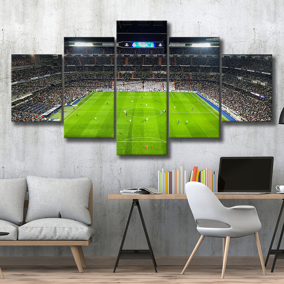 Real Stadium Wall Art Santiago Bernabeu Stadium Canvas Prints Football,Multi Panels,Sport Stadium Art Prints, Fan Gift