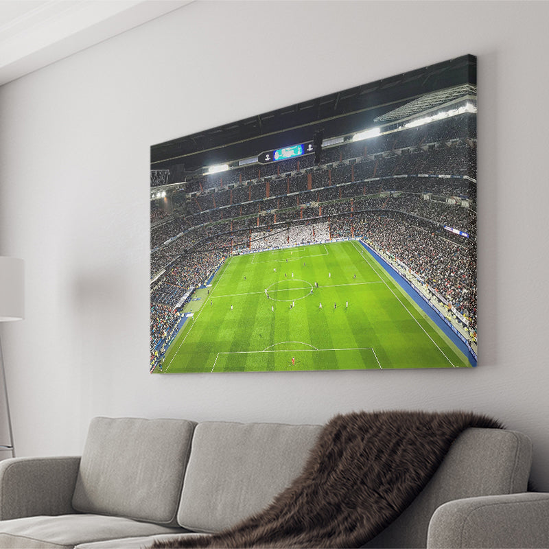 Real Stadium Wall Art Santiago Bernabeu Stadium Canvas Prints Football,Sport Stadium Art Prints, Fan Gift, Wall Decor