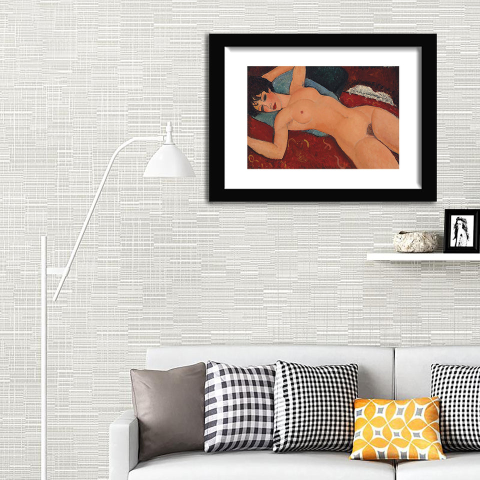 Reclining Nude By Amedeo Modigliani-Canvas art,Art Print,Frame art,Plexiglass cover
