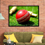 Red Ball, Stadium Canvas, Sport Art, Gift for him, Framed Art Prints Wall Art Decor, Framed Picture