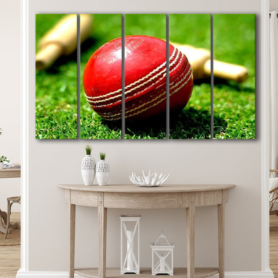 Red Ball, Stadium Canvas, Sport Art, Gift for him, Multi Panels B, Canvas Prints Wall Art Decor