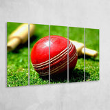 Red Ball, Stadium Canvas, Sport Art, Gift for him, Multi Panels B, Canvas Prints Wall Art Decor