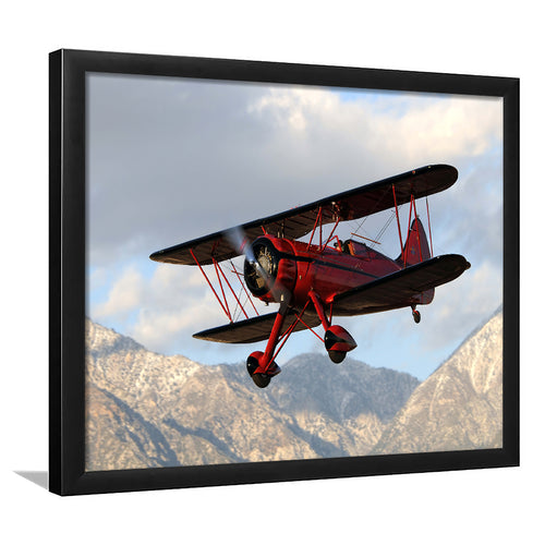 Red Biplane Related Place Framed Art Prints Wall Decor - Painting Prints, Home Decor,Framed Picture, For Sale