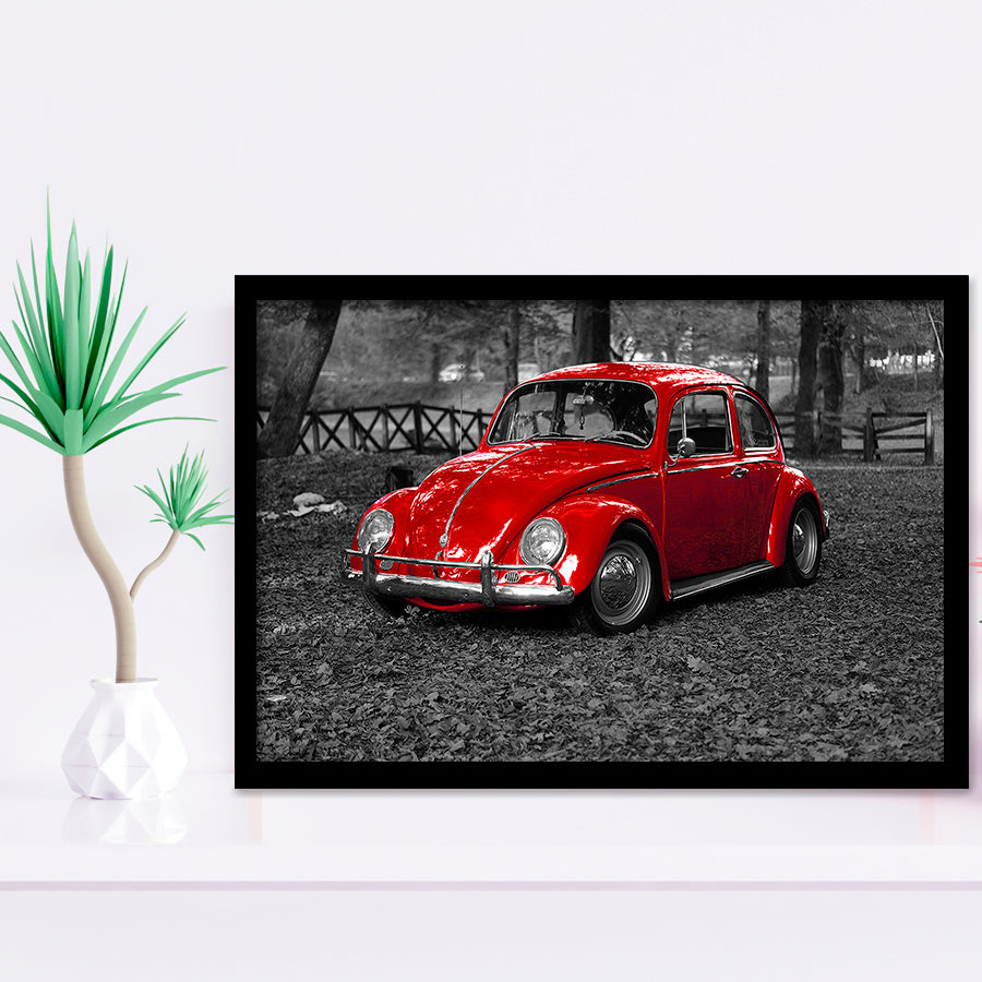 Red Car Framed Art Prints Wall Art Decor, Framed Picture, Home Decor