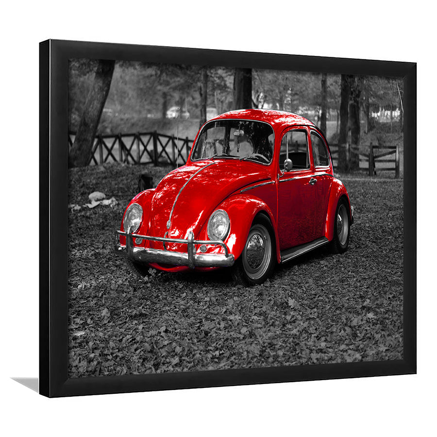 Red Car Framed Art Prints Wall Art Decor, Framed Picture, Home Decor