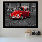 Red Car Framed Art Prints Wall Art Decor, Framed Picture, Home Decor