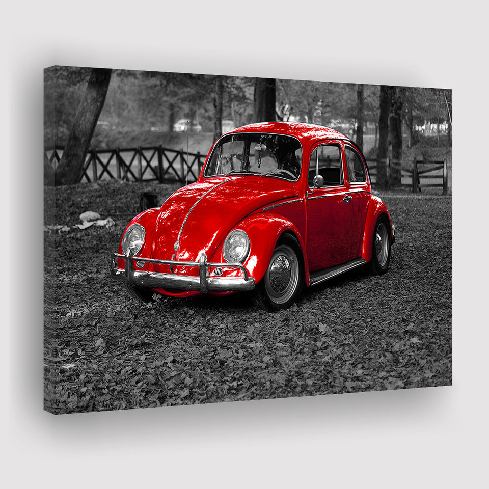 Red Car Canvas Prints Wall Art Decor - Painting Canvas,Home Decor, Ready to Hang