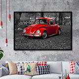 Red Car Framed Art Prints Wall Art Decor, Framed Picture, Home Decor