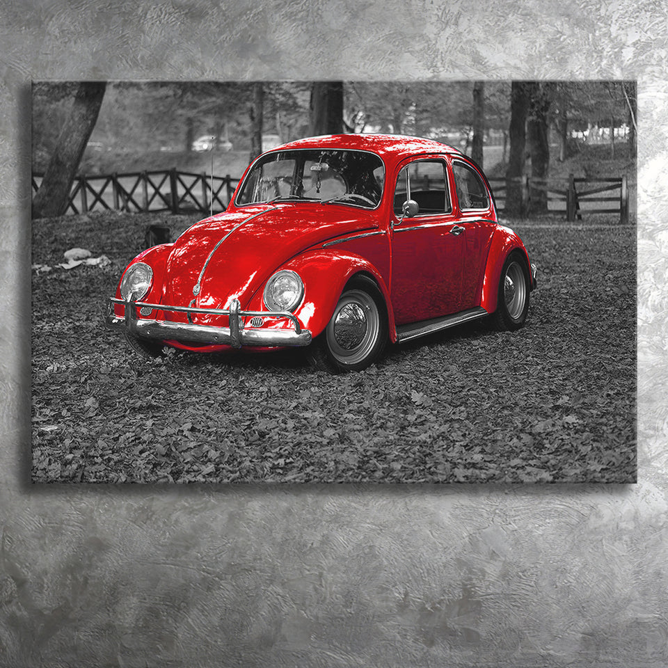 Red Car Canvas Prints Wall Art Decor - Painting Canvas,Home Decor, Ready to Hang