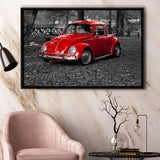 Red Car Framed Canvas Prints Wall Art Decor, Framed Picture, Floating Frame