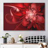 Red Flowers Canvas Art Abstract Red Painting Canvas Prints Wall Art - Painting Prints, Wall Decor, Art Prints