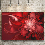 Red Flowers Canvas Art Abstract Red Painting Canvas Prints Wall Art - Painting Prints, Wall Decor, Art Prints