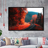 Red Forest Framed Art Prints Wall Art Decor, Framed Picture, Home Decor
