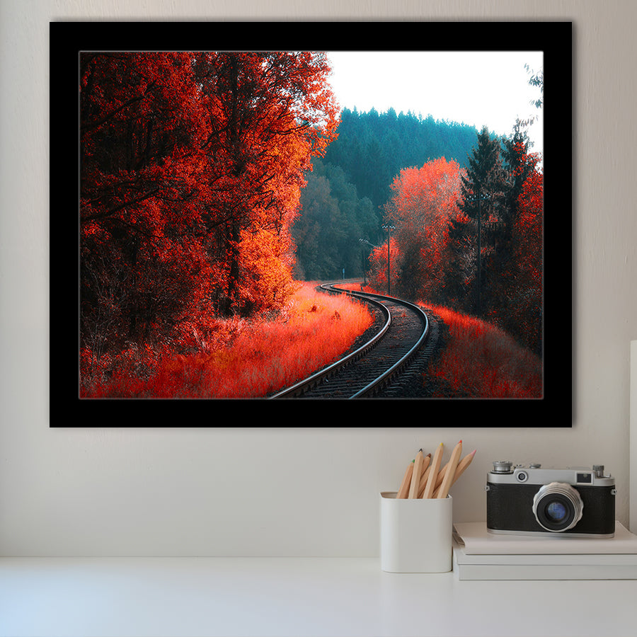 Red Forest Framed Art Prints Wall Art Decor, Framed Picture, Home Decor