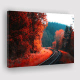 Red Forest Canvas Prints Wall Art Decor - Painting Canvas,Home Decor, Ready to Hang