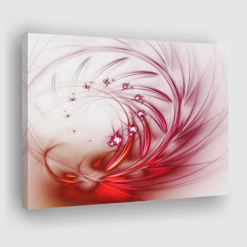 Red Fractal Abstract Canvas Prints Wall Art - Canvas Painting, Painting Art, Prints for Sale, Wall Decor, Home Decor