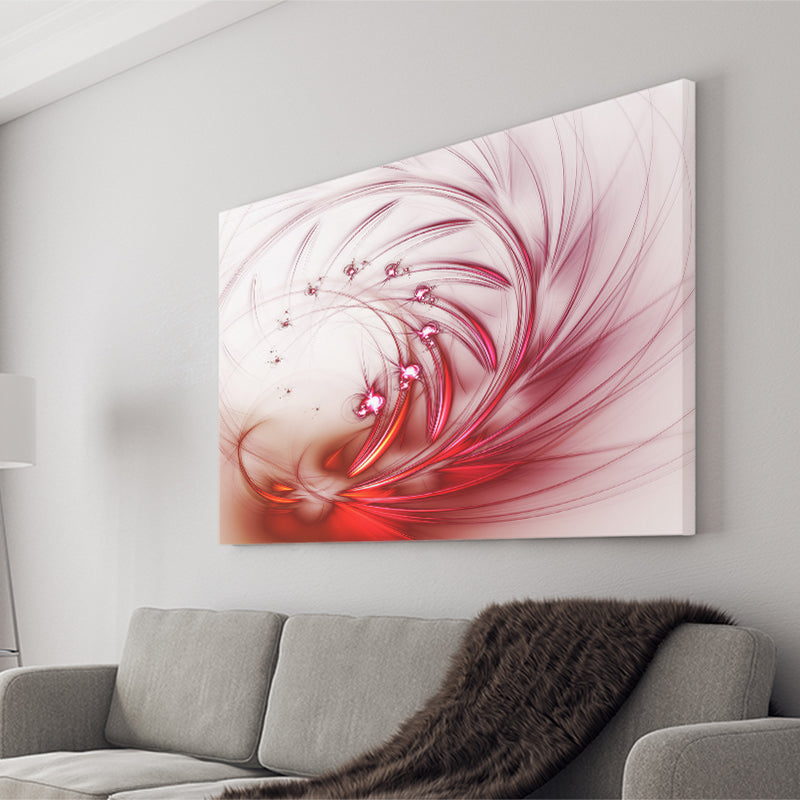 Red Fractal Abstract Canvas Prints Wall Art - Canvas Painting, Painting Art, Prints for Sale, Wall Decor, Home Decor