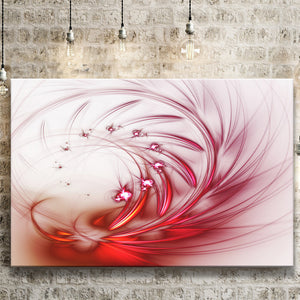 Red Fractal Abstract Canvas Prints Wall Art - Canvas Painting, Painting Art, Prints for Sale, Wall Decor, Home Decor