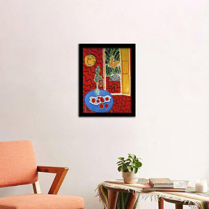 Red Interior Still Life On A Blue Table 1947 By Henri Matisse - Art Print, Frame Art, Painting Art