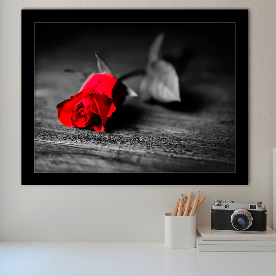 Red Rose Framed Art Prints Wall Art Decor, Framed Picture, Home Decor