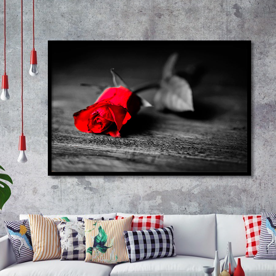 Red Rose Framed Art Prints Wall Art Decor, Framed Picture, Home Decor