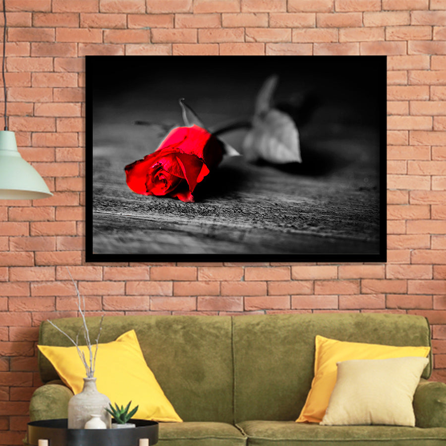 Red Rose Framed Art Prints Wall Art Decor, Framed Picture, Home Decor